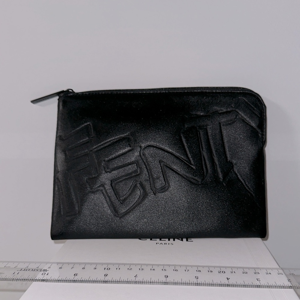 Fenty Beauty Embossed Black Toiletry Bag